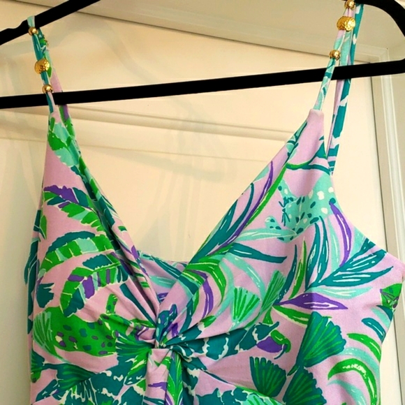 Lilly Pulitzer Quaid floral midi-dress sz 14 - Picture 6 of 10